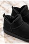 Girl's Ug Boots Black Thick Poly Sole Suede Look Boots with Fur Inside - 7