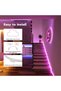 إضاءة نيون LED بتقنية البلوتوث بطول 20 متر، إضاءة نيون RGB مقاومة للماء مع تحكم عن بعد وتطبيق، متزامنة مع الموسيقى، مرنة بجهد 24 فولت - 6