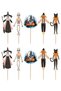 Halloween Toothpick Ornament Set of 10 Thick Artistic Shaped Cupcake Toppers Halloween Cake Decoration Set - 7