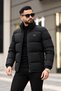 New Now Men's Black Stand Collar Puffer Jacket - 2
