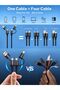 DCM45 Super Fast Charging 3-in-1 Data Cable, Multi-Connector USB Charging Cable for Compatible Smartphones and Devices, Fast Charging and Data Transfer Cable for Home, Office and Travel - 6