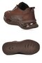 Brown Leather Laced Thick Comfortable Sole Women's Casual Walking Shoes Sneaker 231171 - 5
