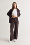 Women's Bitter Brown High Wide Leg Loose Leg Denim Trousers Yp4363 60286688 - 4