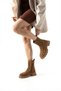 Lucas Genuine Leather Suede Tan Serrated Sole Zippered Women's Boots - 4