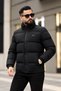 New Now Men's Black Stand Collar Puffer Jacket - 3