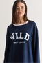Women's Wild Printed Crew Neck Oversize Long Sleeve Sweatshirt 2392 60286691 - 6
