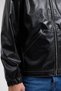 Men's genor oversize hooded leather jacket black - 4
