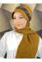 Tesettür Daily Black Silvery Shiny Scarf with Hat - 3