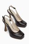 Women's Brown Platform Heeled Shoes - 3