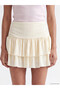 Rmz Gi̇yi̇m Farkiyla Belted Corded Textured Layered Skirt with Shorts - 3