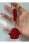 Stylish Keychain/Charm/Car Ornament with Red Stone Figure - 3