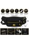 Seventeen Black Waterproof Multi-Compartment Zippered Waist Bag – Unisex Crossbody Bag with Adjustable Strap - 2