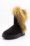 Women's black plush fur-lined winter suede boots - jett - 4