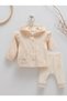 100% Cotton Baby Girl Set with Hooded Ruffles, Seasonal 2-Piece Set - 3