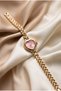 Women's Steel Watch Gold Color & Pink Heart Design Dial Vintage Luxury |   Old Money Stylish Elegant Women's Wristwatch |   Limited Edition 2027 - 2