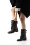 Belda Genuine Leather Black Belt Detailed Flat Sole Women's Boots & Boots - 4