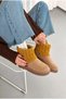 Women's Braided Sweater Suede Winter Boots with Fur Inside Women's Tan Boots - 2
