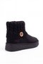 Women's Braided Sweater Suede Winter Boots with Fur Inside Women's Black Boots Vale - 6