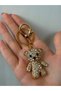 Gold Color Stone with Cute Bear Figure Keychain – Stone Detail Bag and Key Accessory - 5