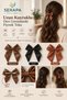 Women's Long Tail Black Buckle Stylish and Elegant Hair Accessory - 2