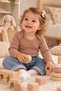Baby Girl and Boy 3-Piece Set Cotton Seasonal Long Sleeve Bodysuit with Snap Fasteners - 2