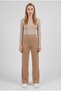 Women's Camel Milk Coffee Knitwear Trousers Single Bottom S-M-L Compatible Flexible One Size