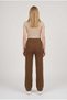 Women's Light Brown Knitwear Trousers Single Bottom S-M-L Compatible Flexible One Size - 3