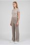Women's Stone Color Knitwear Trousers Single Bottom S-M-L Compatible Flexible One Size - 2