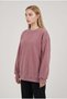Women's Dusty Rose Basic 0 Crew Neck Unprinted Plain Oversize Loose Loose Fit Fleece Sweatshirt - 2