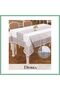 Diorra Model Cream-Gold Linen Self-Runner 160X220 cm Stylish Dining Tablecloth Bsk2026