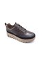 Genuine Leather 5 cm High Sole Comfortable Rubber Laced Brown Men's Stylish Sneaker Shoes - 2
