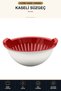 Colander with Bowl 3 L Multi-Purpose Storage and Straining Container for Vegetables, Fruits, Rice, Red