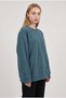 Women's Oil Smoked Basic 0 Crew Neck Unprinted Plain Oversize Loose Loose Fit Fleece Sweatshirt - 2