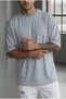 Men's Grimelange Basic Plain Unprinted Oversize Salas T-Shirt