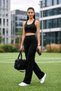 Çinar Black Sports Pants, Women's High Waist, Flexible, Comfortable Pants New Season