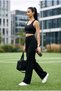 Eveli̇n Women's Black Sports Pants, High Waist, Flexible, Straight Cut Comfort Pants New Season - 3