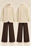 Alora Zippered Fleece Double Set Ecru - 4