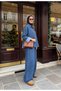 Aden Asymmetrical Cut Denim Double Suit Blue - 2