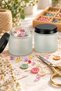 2 Pieces of 100 ml Frosted Glass Jars with Black Metal Lids - for Candle, Cream, Cotton and Hobby Storage - 6