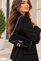 Women's Suede Bag with Chain Strap, Zipper Closure, Shoulder and Crossbody Bag, Stylish for Daily Use - 5