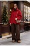Alora Zippered Fleece Double Set Red - 2