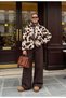 Alora Zippered Fleece Double Set Brown - 5