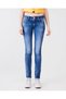Molly m Slim Leg Mid Waist Mid Indigo Jean Pants - 2