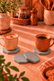 Decorative Concrete Gray Color Hexagonal Model 4 Piece Coaster Set Set Bohemian Style Coaster - 5