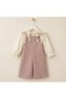Embroidered Jumpsuit Cotton Viscose Stone Button Detailed Set - 4
