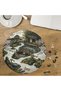 Japanese Zen Garden Designed Special Cut Round 272 Piece Wooden Puzzle Mpda694