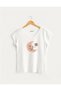 Pink Moon and Flowers V-Neck T-Shirt