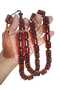 Original Oven-Fried Antique Crimped Amber 15*20 mm Large Collectible XXXL Prayer Beads - 2