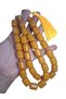 Original Oven-Fried Antique Crimped Amber 15*20 mm Large Collectible XXXL Prayer Beads - 6