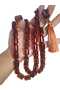 Original Oven-Fried Antique Crimped Amber 15*20 mm Large Collectible XXXL Prayer Beads - 7